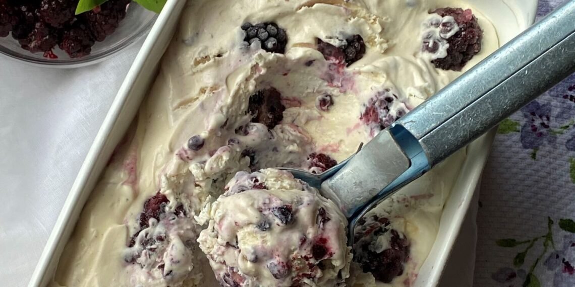 BLACKBERRY ICE CREAM – NO CHURN